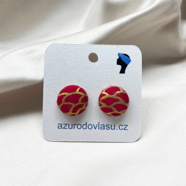 Náušnice butonky bavlněné - NB041
